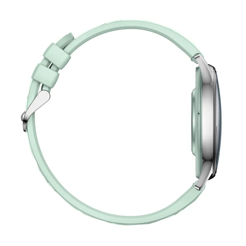 colmi l28 smart watch (silver-green + green leather strap) - slika 3