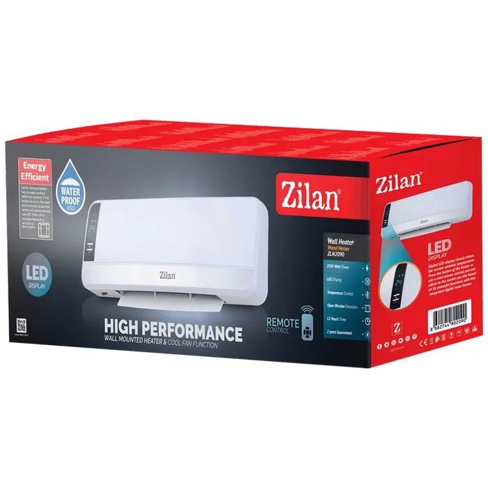 zilan grijalica zidna-podna, daljinski, 2000w, led display - zln2090 - slika 2