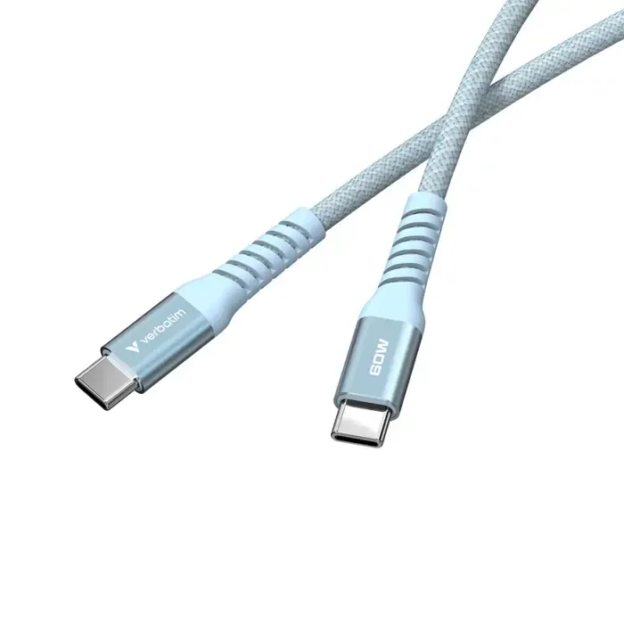 verbatim sync & charge kabel usb-c na usb-c 60w magnetic 120 cm - plavi - slika 3