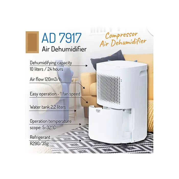 adler dehumidifier with 2.2l ad7917 compressor - slika 4
