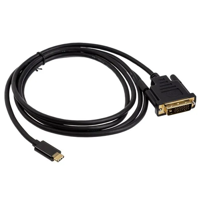 akasa typ c adapter kabel auf dvi - black ak-cbca10-18bk - slika 2