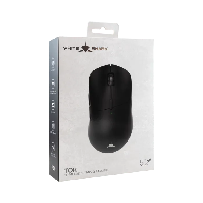 white shark bežični miš wgm-5024 tor 12.000dpi crni - slika 5