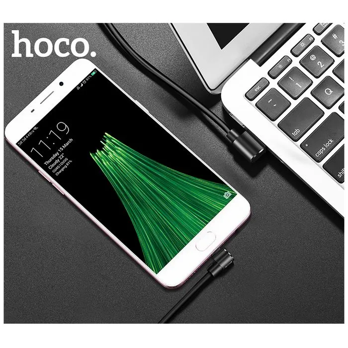 hoco. usb kabel za smartphone, micro usb, kutni 90°, 1.2 met,crna - u37 long roam, micro usb , bk - slika 5