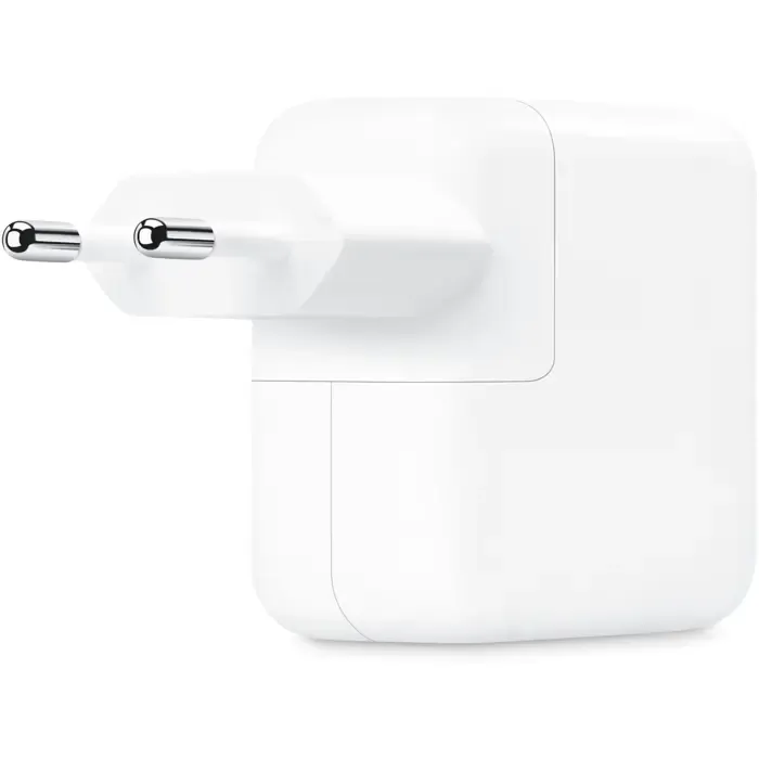 apple dual usb-c power adapter mw2k3zm/a, 35 watt, charger (white, 2x usb-c, without cable) - slika 3