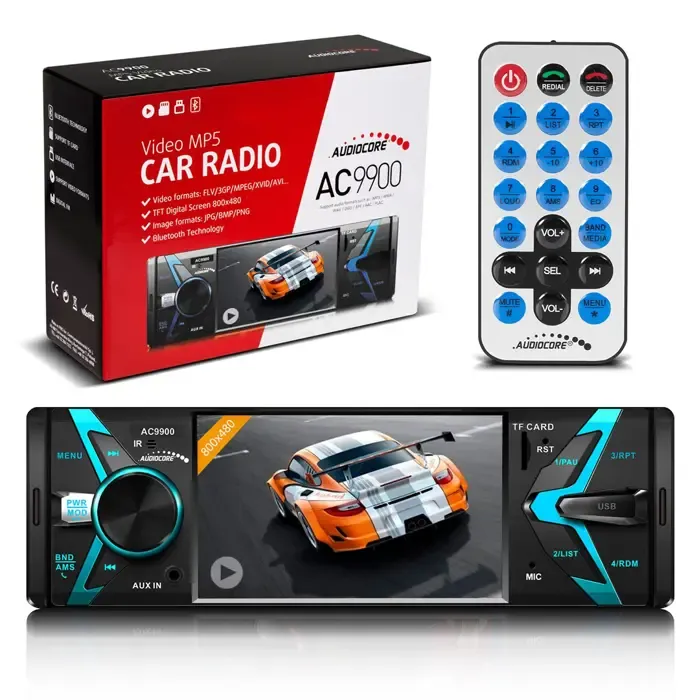 audiocore ac9900 mp5 avi divx bluetooth handsfree head unit + remote control - slika 5