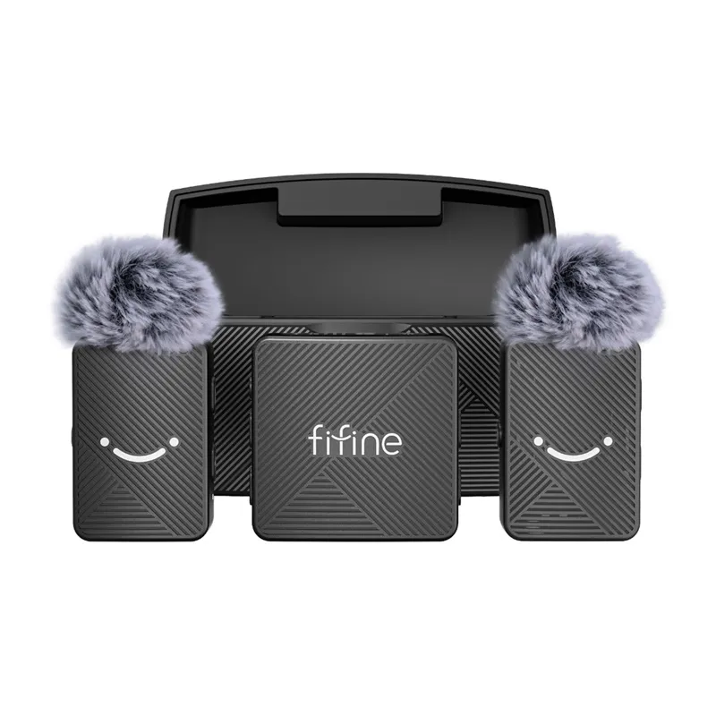fifine m9 tie microphone set (black) - slika 1