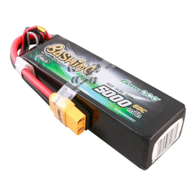 gens ace g-tech 5000mah 14.8v 4s1p 60c lipo battery pack with xt90 plug-bashing series - slika 3