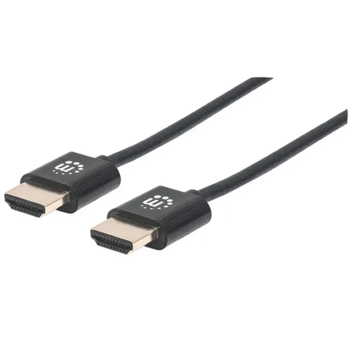 manhattan kabel slim hdmi m/m, 4k@60hz,eth,3m,crni - slika 1