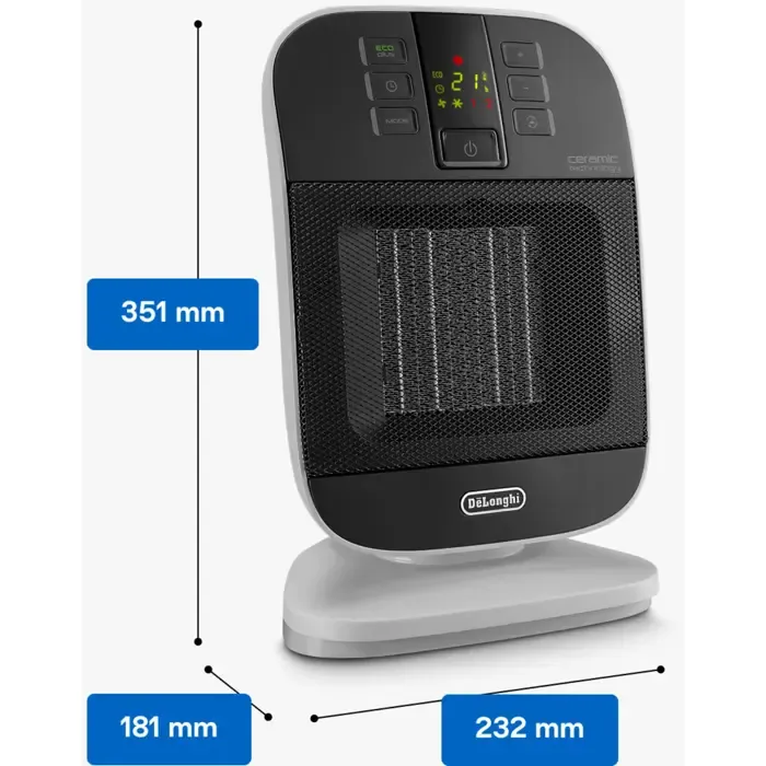 delonghi fan heater hfx60v20 2000w bk (sh english) - slika 3