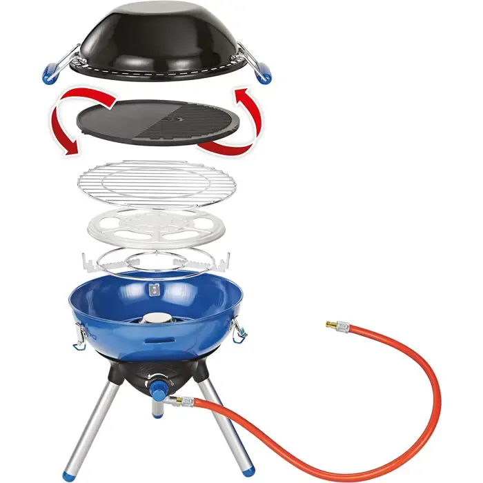 campingaz party grill 400 caravan connect gas cooker, gas grill (black/blue, 30mbar, with caravan connection, model 2023) - slika 2