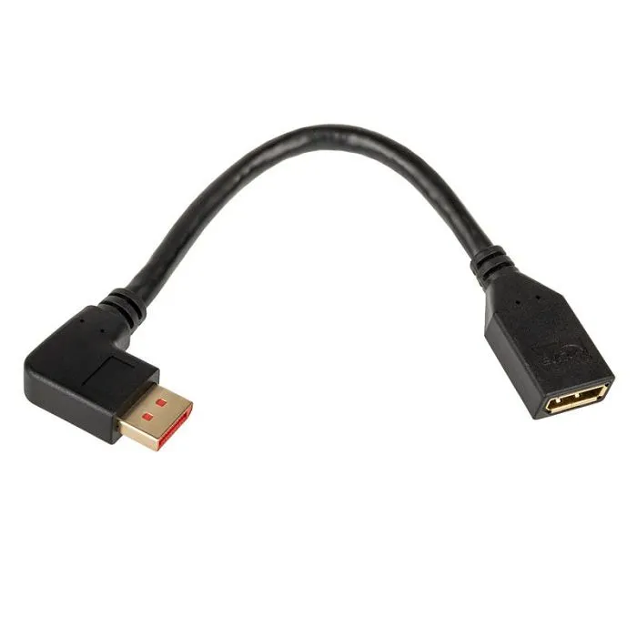 inline displayport adapterkabel, 8k4k, links gewinkelt - 0,15m 17159l - slika 2