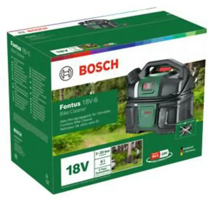 bosch powertools bicycle cleaning device fontus 18v-6 solo (green/black, without battery and charger, power for all alliance) - slika 3