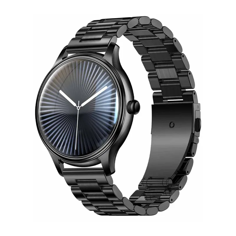 colmi l28 smart watch (black + black steel strap) - slika 2