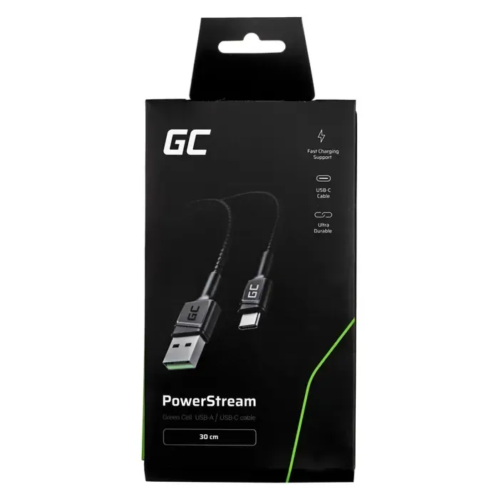green cell kabgc25 usb cable 0.3 m usb a usb c black - slika 4