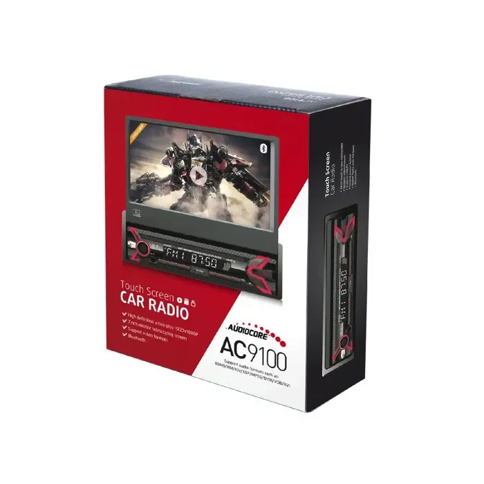 audiocore ac9100 radio car digital black, red - slika 4