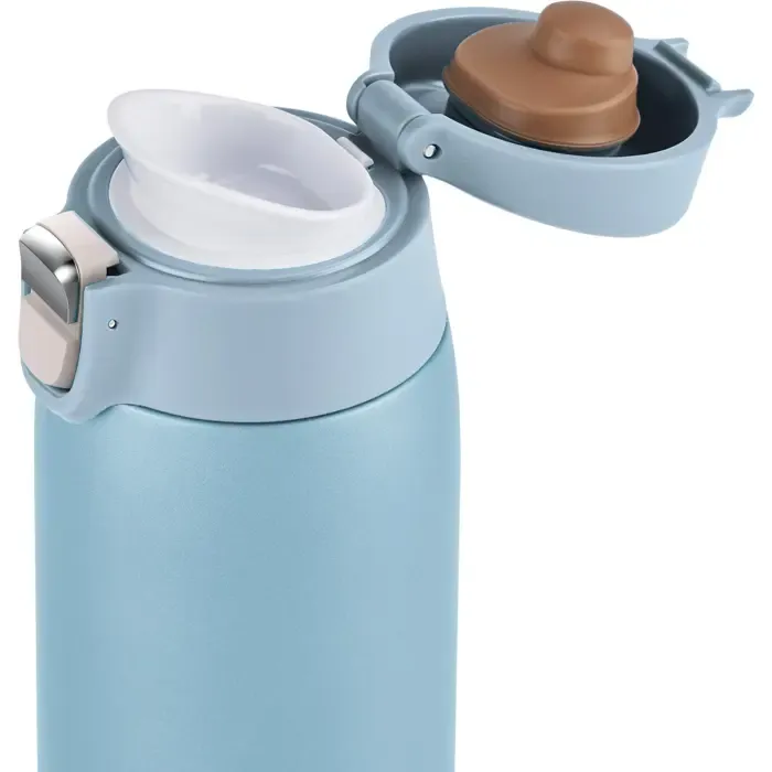 emsa travel mug light thermal mug (light blue, 0.4 liters, flip lid) - slika 4