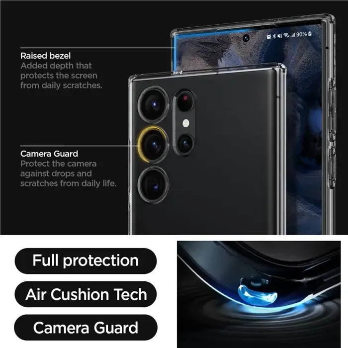 spigen liquid crystal, zaštitna maska za telefon, space - samsung galaxy s23 ultra (acs05611) - slika 3