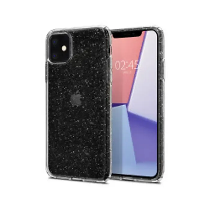 spigen liquid crystal, zaštitna maska za telefon, glitter - iphone 11 (076cs27181) - slika 1