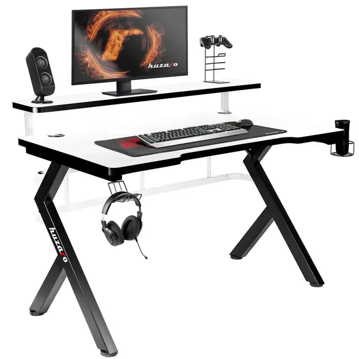 computer desk huzaro hero 5.0 white - slika 1