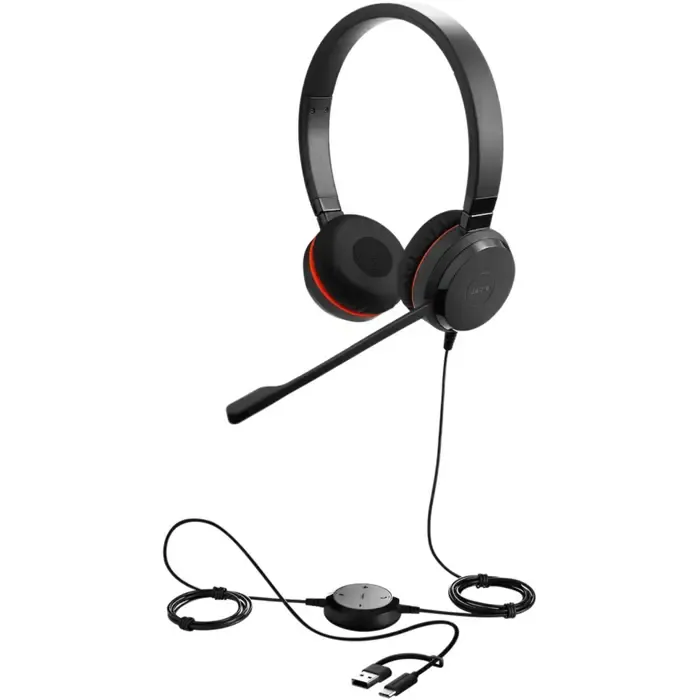 jabra evolve 30 ii (black, uc, 3.5 mm jack, usb c and usb a, stereo) - slika 2