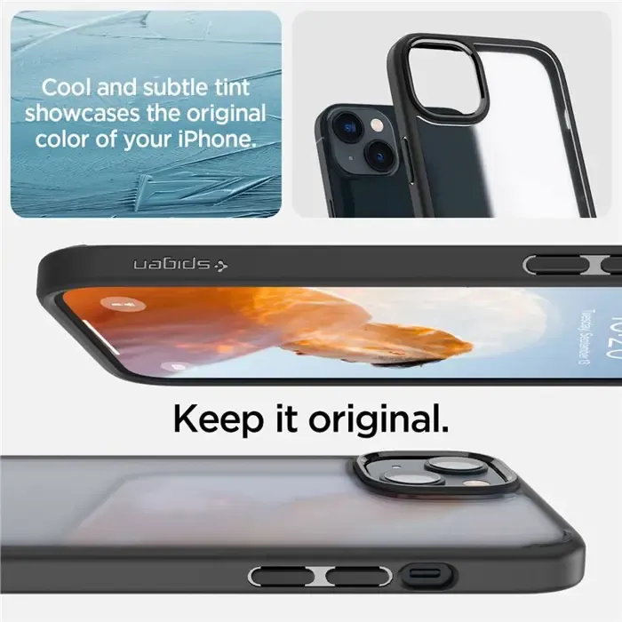 spigen ultra hybrid, zaštitna maska za telefon, frost black - iphone 14 plus (acs04901) - slika 2