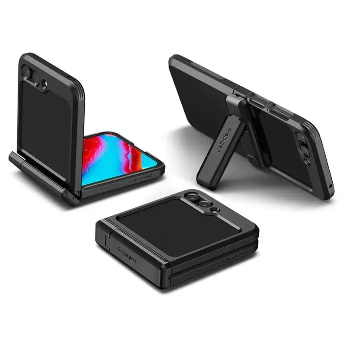 spigen tough armor, zaštitna maska za telefon, crna - samsung galaxy z flip5 (acs06227) - slika 2