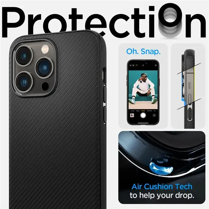 spigen mag armor magsafe, zaštitna maska za telefon, mat crna - iphone 14 pro - slika 4