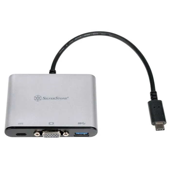 silverstone sst-ep06c - usb 3.1 typ-c auf vga/usb type c/usb type a adapter hub sst-ep06c - slika 2