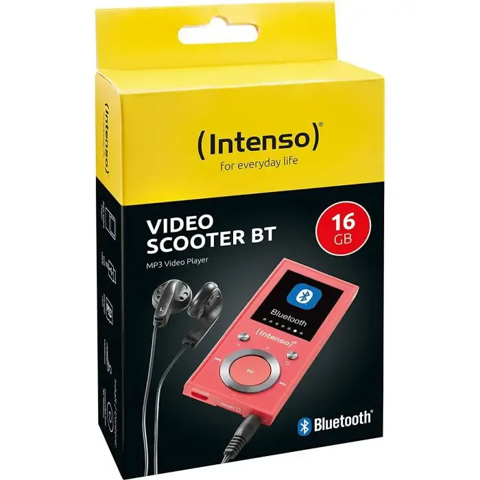 intenso mp3 player video scooter bt 16gb - pink - slika 3
