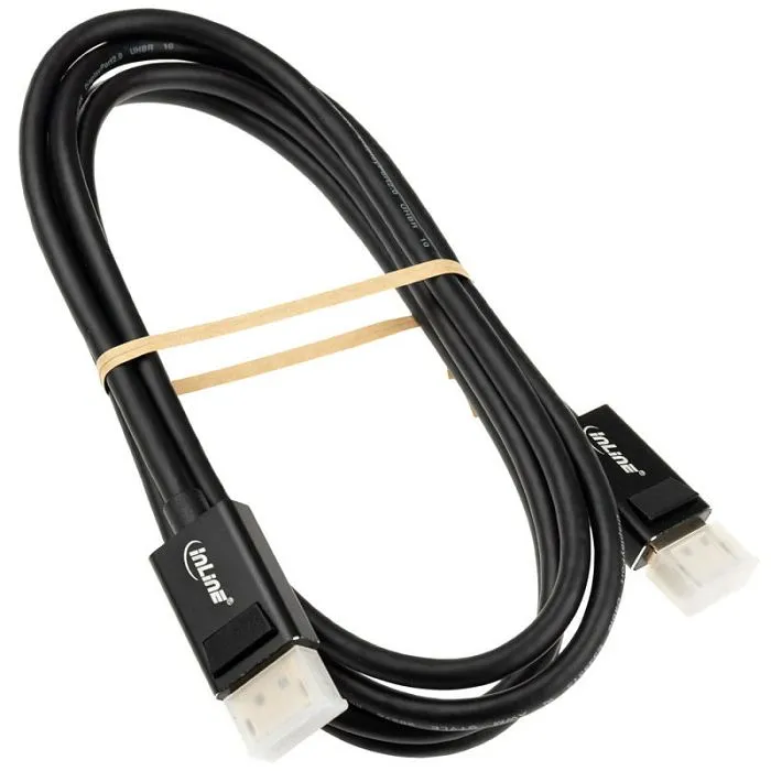 inline displayport 2.0 kabel, 8k4k uhbr, black - 2m 15402p - slika 2