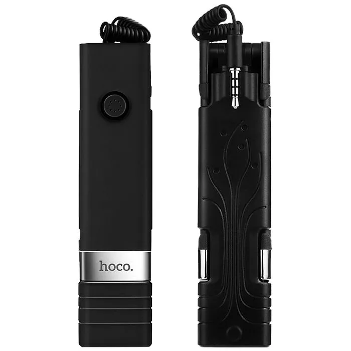 hoco. selfie stick za smartphone, žični - k3 beauty selfie stick, black - slika 3