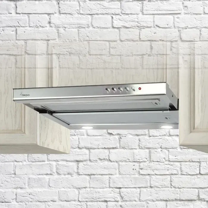 akpo wk-7 light 60 cooker hood semi built-in (pull out) stainless steel - slika 3