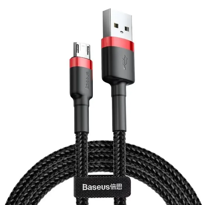 cable micro usb baseus cafule 1.5a 2m (red & black) - slika 3