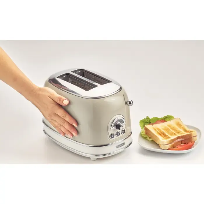ariete vintage toaster 155 (beige, 810 watts, for 2 slices of toast) - slika 2