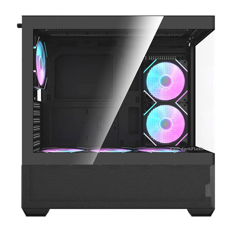 darkflash ds900 air computer case (black) + 6 argb fans - slika 2