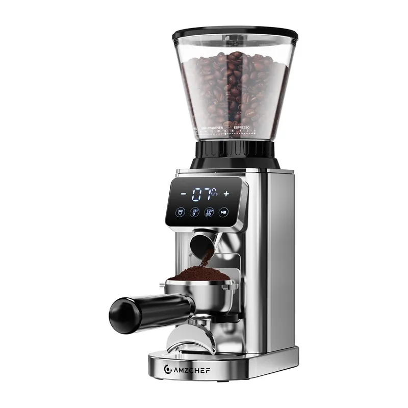 amzchef ce-cg209-sv coffee grinder (silver) - slika 1