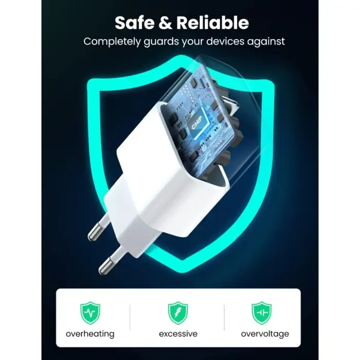 ugreen punjač , 20w, pd fast charger + usb-c na lightning, bijeli, 1m - slika 5