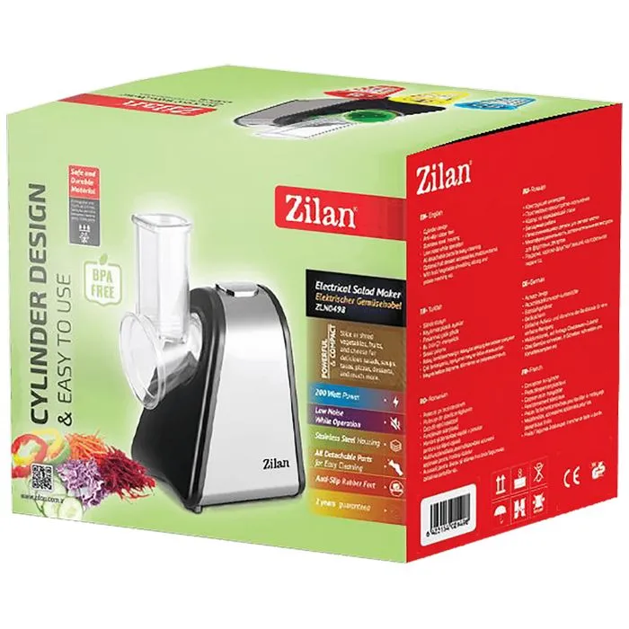 zilan rezalica za salatu, 200 w, sivo/crna - zln0498 - slika 2