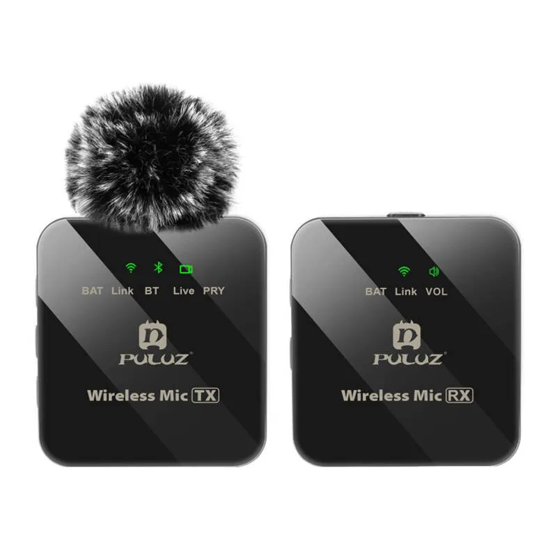 wireless lavalier microphone puluz 1 tx + 1 rx - slika 2
