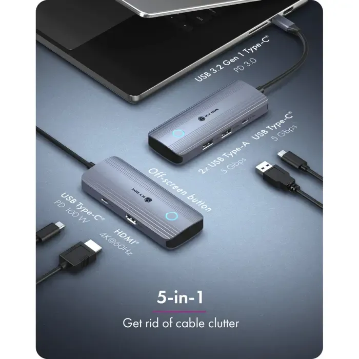 icy box ib-dk4081-so (aluminum, pd, hdmi, usb-c, usb-a) - slika 3