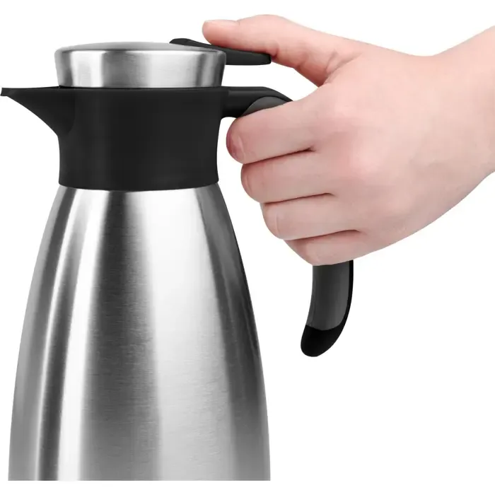 emsa vacuum jug soft grip, 1 liter (stainless steel/black, quick tip closure) - slika 4