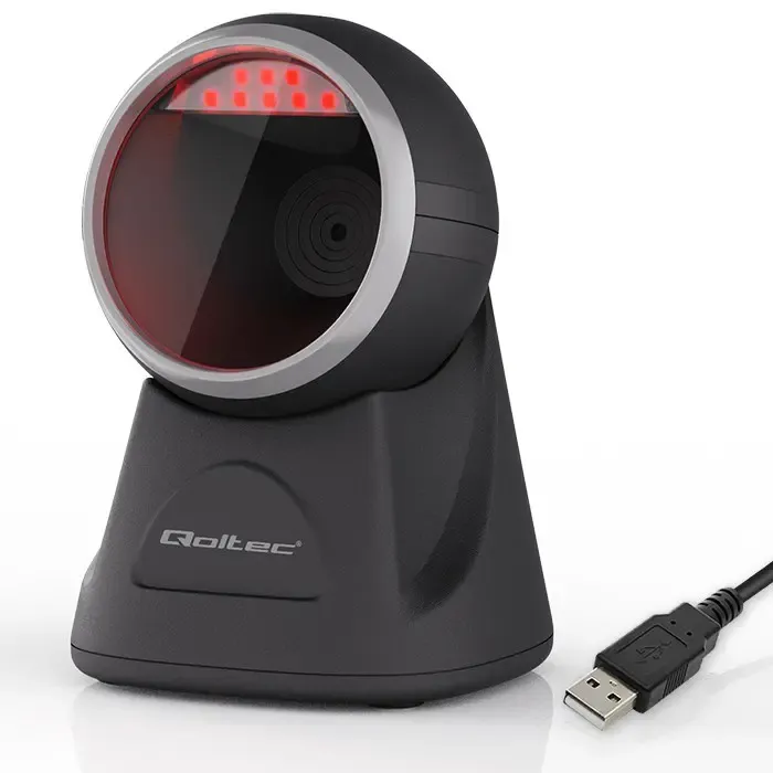qoltec desktop precision reader 1d barcode & qr scanner | 2d - slika 2