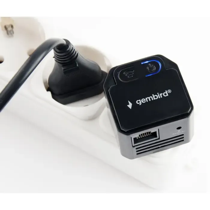 gembird wnp-rp300-03-bk bridge/repeater network repeater 300 mbit/s black - slika 4