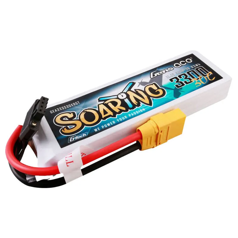 gens ace g-tech soaring 3300mah 11.1v 30c 3s1p lipo battery pack with xt90 plug - slika 3