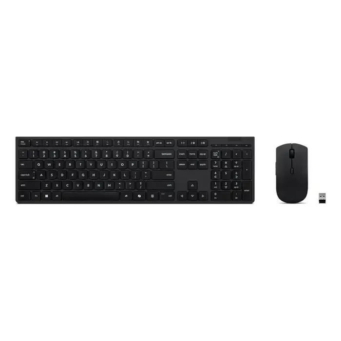 lenovo 4x31r64328 keyboard mouse included office rf wireless + bluetooth german black - slika 1