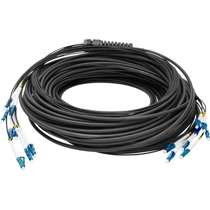 digitus fiber optic universal breakout cable, duplex, lc/upc connector, single mode os2 (black, 50 meters, pre-assembled) - slika 1