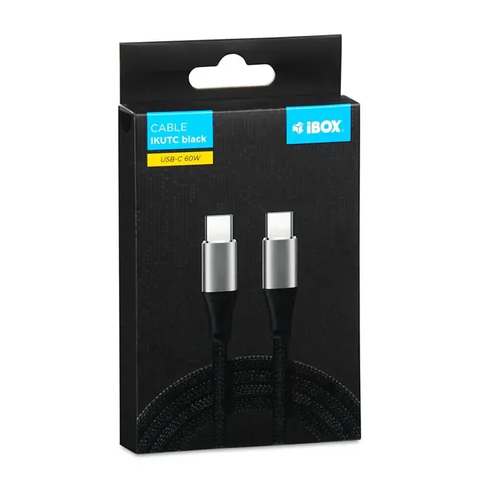 ibox ikutc usb-c cable 60w 1m black - slika 2