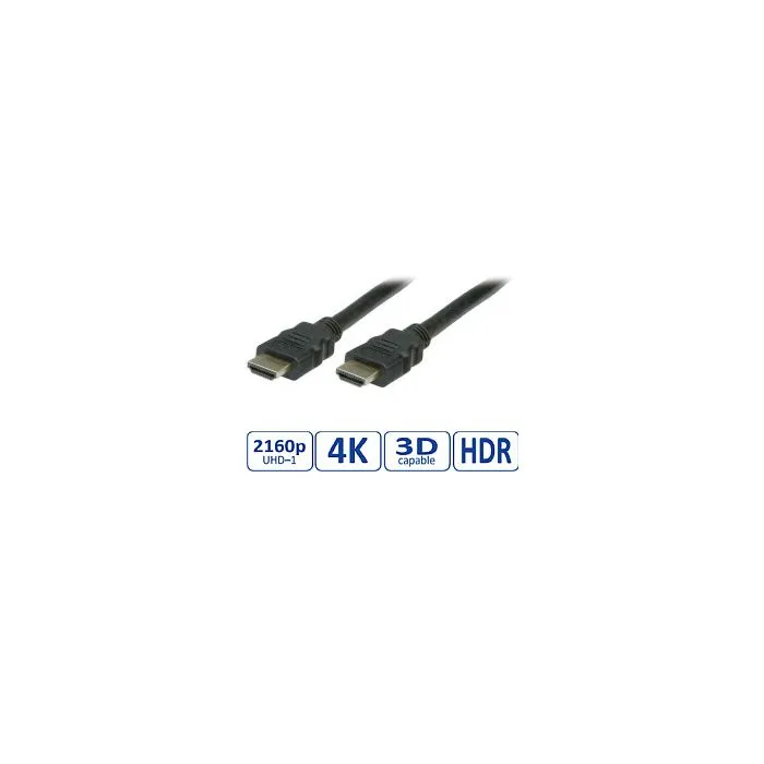 standard hdmi ultra hd kabel sa mrežom, m/m, v2.0, crni, 5.0m - slika 1