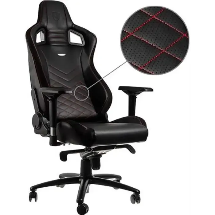 noblechairs epic gaming stolica - crno/crvena nbl-pu-red-002 - slika 2