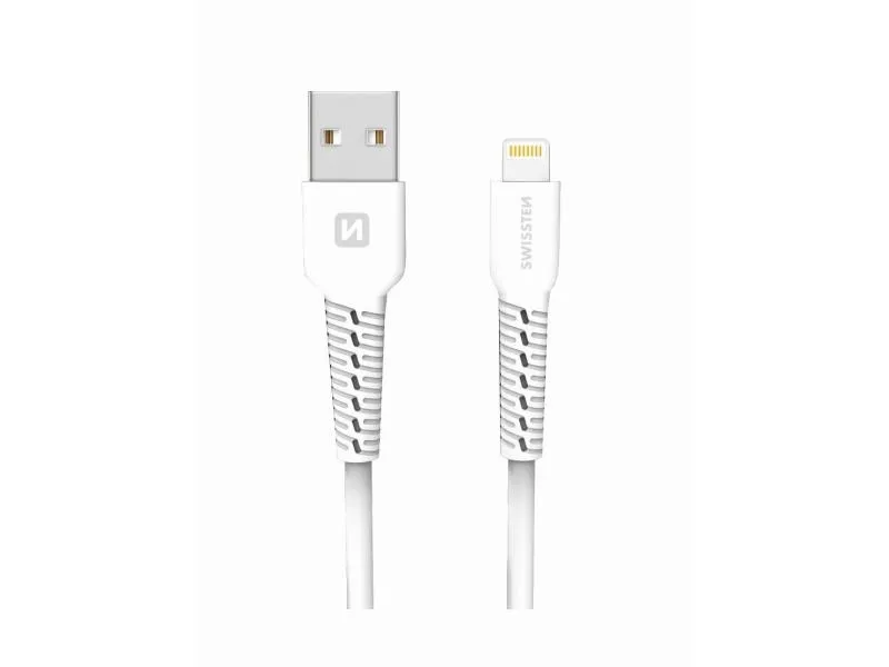 swissten kabel usb/lightning, 2a, 1m, bijeli - 03080083 - slika 1